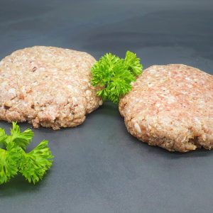 Venison Burger with juniper & cracked black pepper